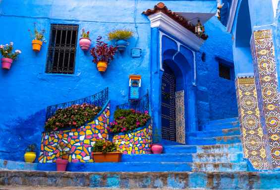 Maroko potovanje v Chefchaoun modro mesto