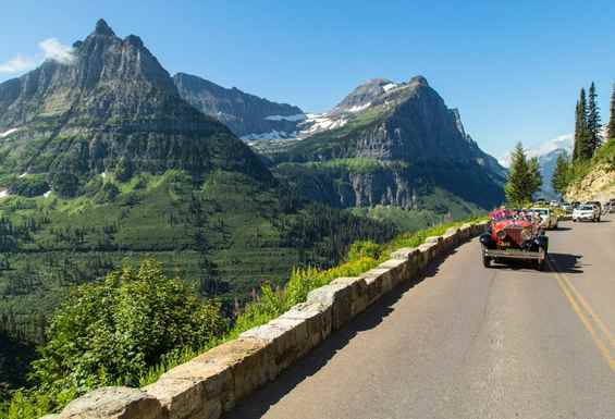 Going to the Sun panoramska cesta Glacier narodni parki ZDA in Kanade
