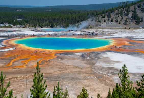 Grand Prismatic vrelec vode Yellowstone narodni park