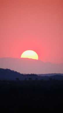 Sunset in Kurger national park in Africa